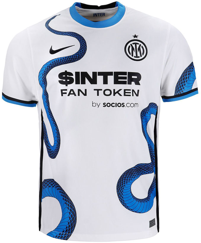 インテル、21-22新アウェイユニフォーム発表！今度は「ヘビが絡み付く