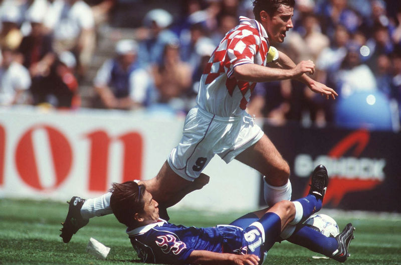 1998 クロアチア代表 ダヴォール・シューケル選手 AWAYユニフォーム LOTTO