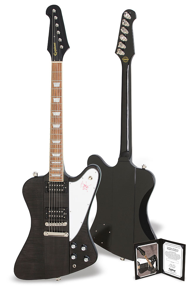 EpiphoneからSlashの最新シグネチャーモデル「Slash Firebird」限定