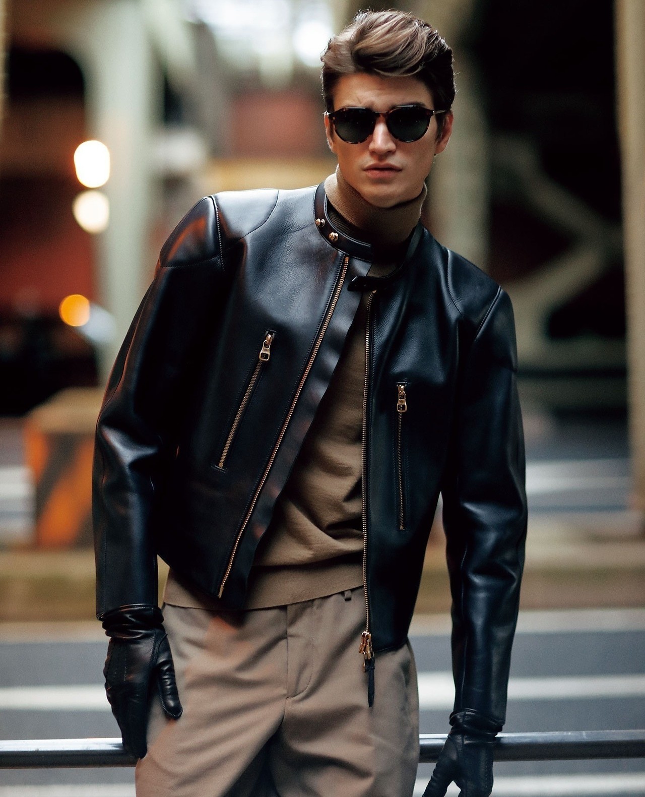 Dunhillレザー ジャケット ブラック DUNHILL（ダンヒル）のレザージャケット、サイズ調整のご紹介