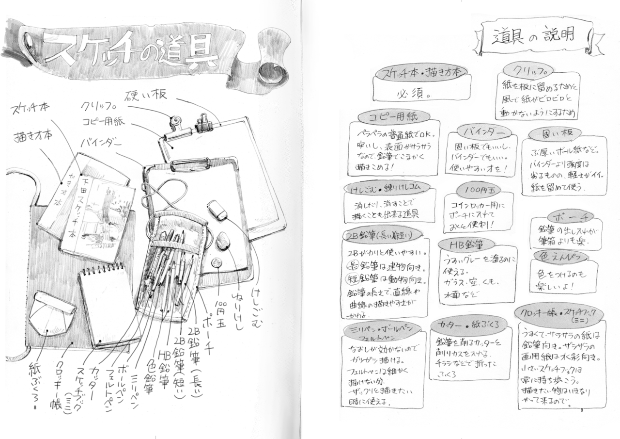 下田スケッチ描き方本】（note）