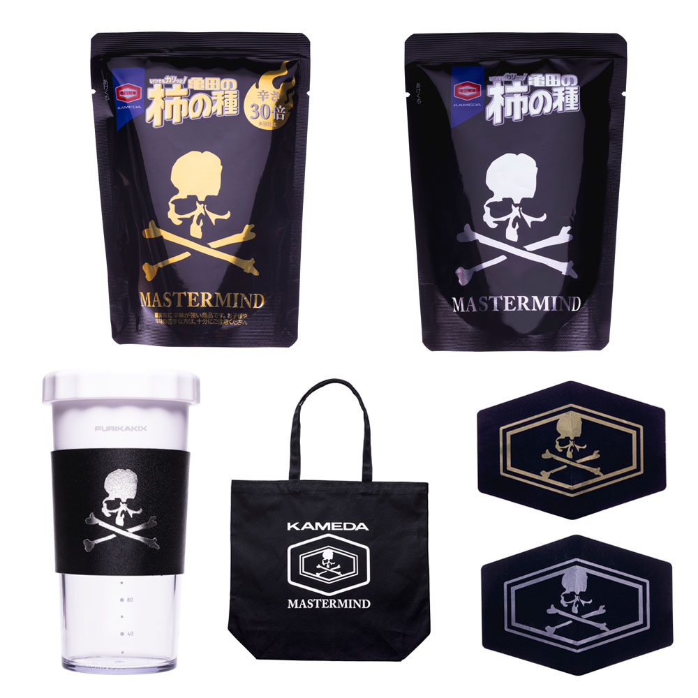 【新品未開封】MASTERMIND 亀田製菓コラボ 4点 mastermind JAPAN」と「亀田の柿の種」異色のコラボが実現