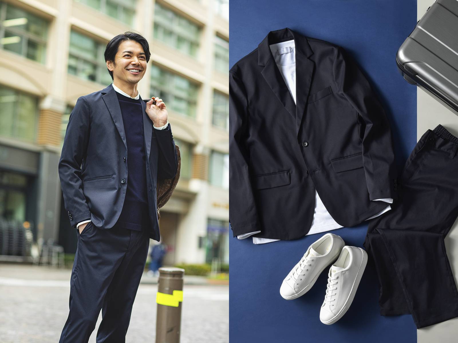 撥水スーツセットアップ  ネイビー ワークウェアスーツ WWS 楽天市場】Bizテーラードジャケット WWS ワークウェアスーツ
