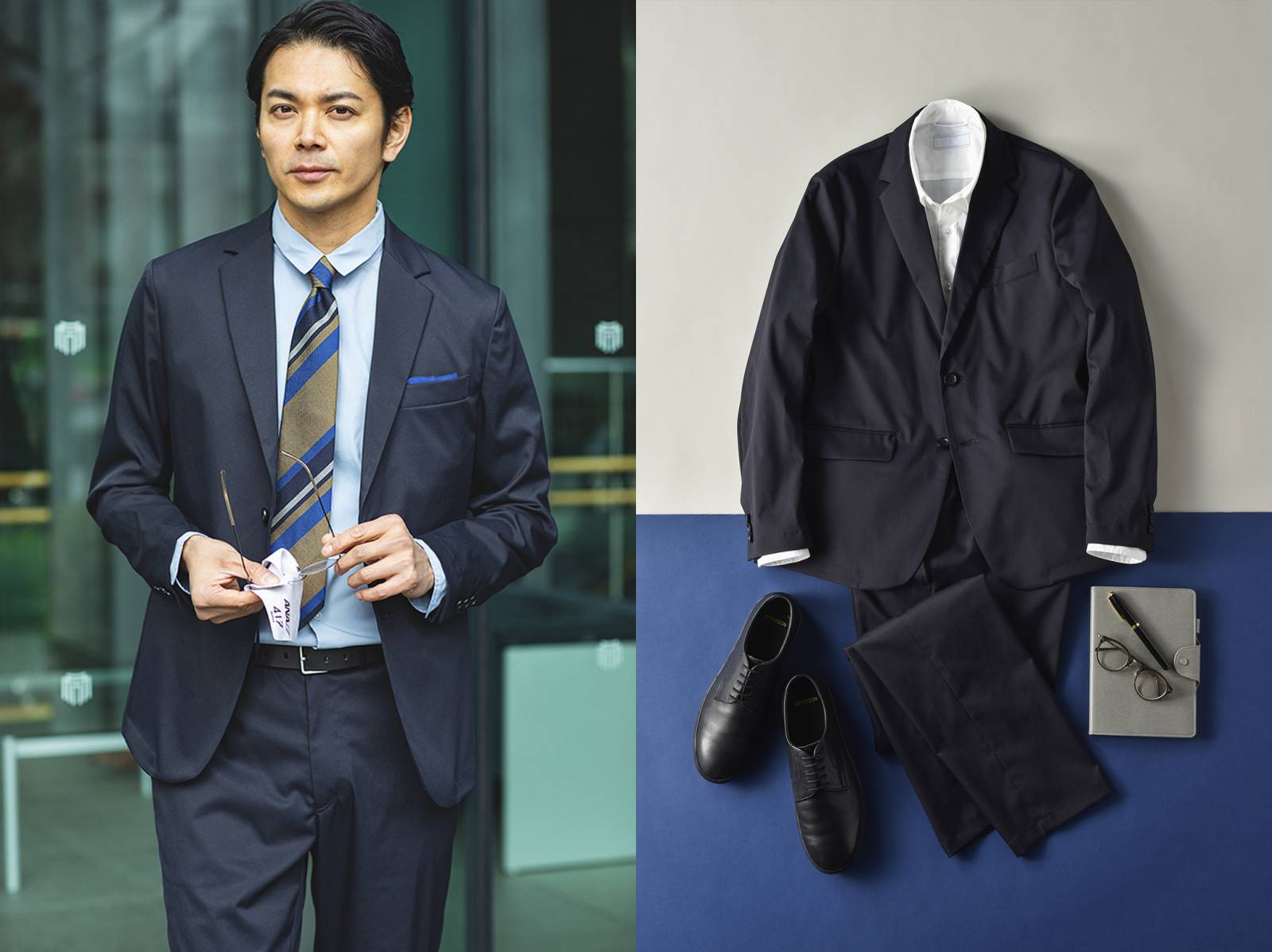 ANAコラボのスタイリッシュセットアップ。スーツに見える作業服
