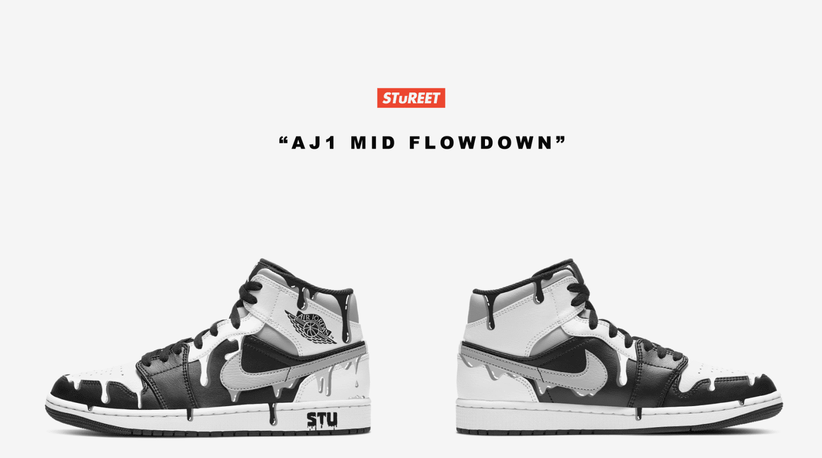 ナイキのエアジョーダンからインクがしたたり落ちる⁉アニメ調の