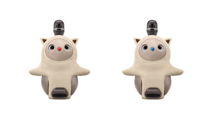 LOVOT」鼻の付け替えオプション「ラボハナ」 4色セットで販売 服に