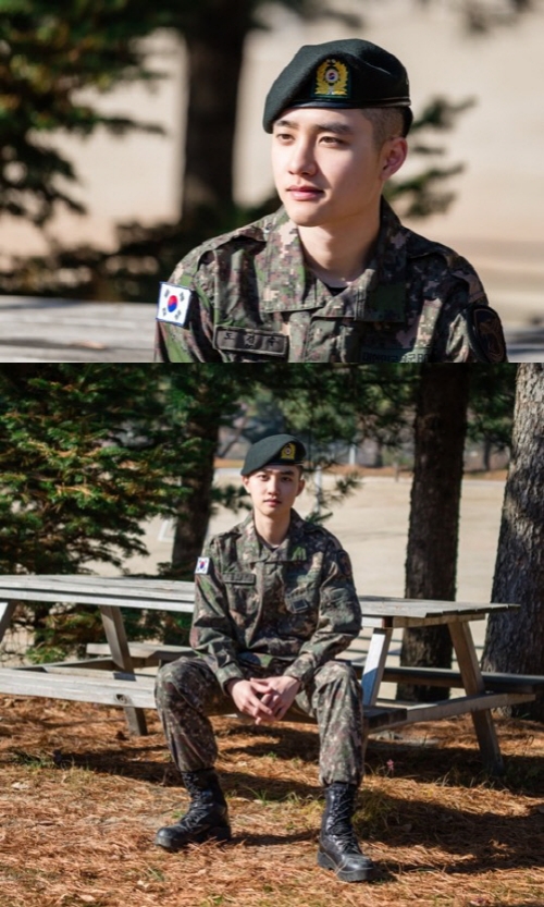 兵長に進級” D.O（ディオ）の近況写真公開！YouTube動画にも出演予定 