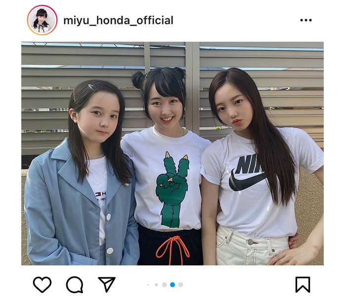 本田望結、17歳の誕生日に真凜、紗来との美人3姉妹ショットを公開（WWS