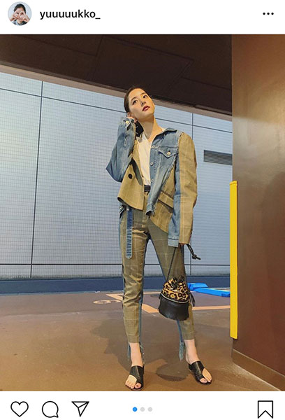 新木優子が私服ファッションを公開！ブランド「sacai」着こなしに  