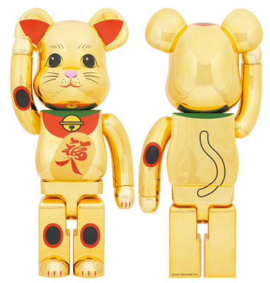 BE@RBRICK 招き猫 福入 金メッキ 1000％