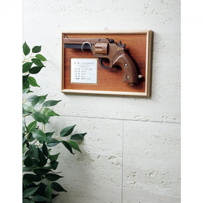ササキ工芸　大人の木製鉄砲　コルトパイソン357 ベースプレート付 ササキ工芸 大人の木製鉄砲 コルトパイソン357 ベースプレート付