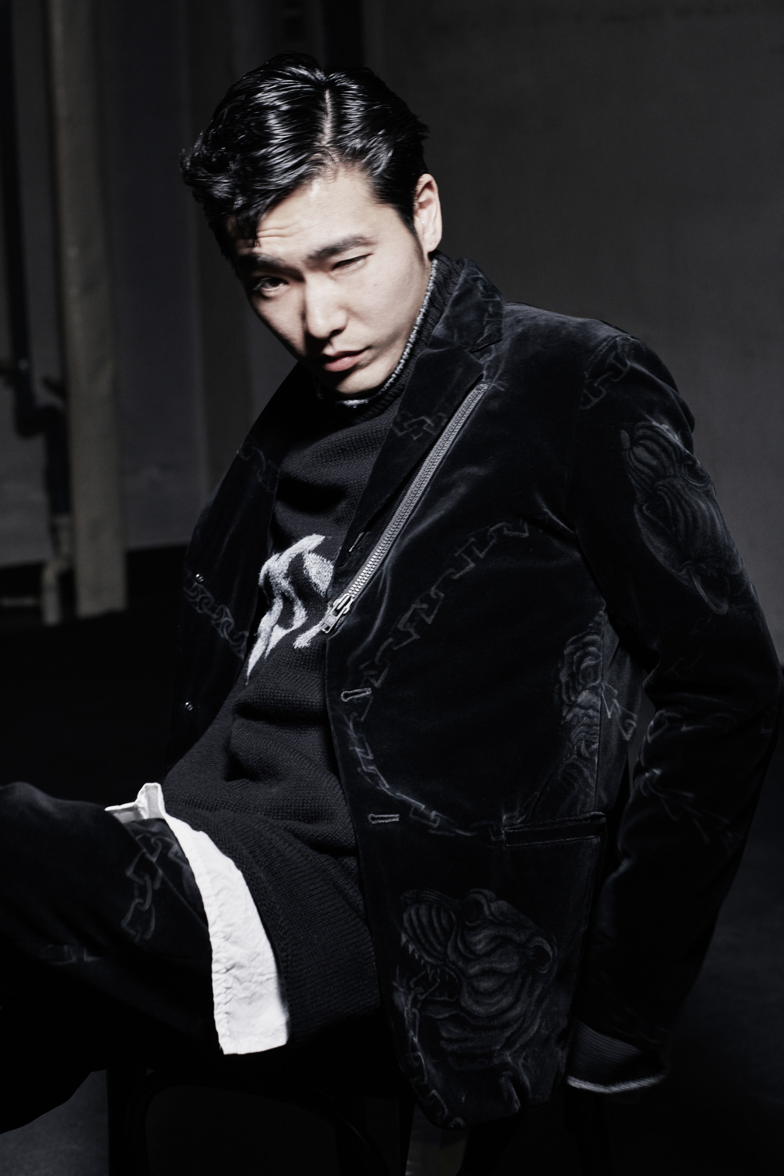 ブラックスキャンダルヨウジヤマモトプールオムロングカットソー朝倉