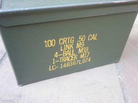 弾薬箱 .50 CAL 100 CRTG BALL M33 弾薬箱 .50 CAL 100 CRTG BALL M33 弾薬箱 .50 CAL 100 CRTG BALL M33