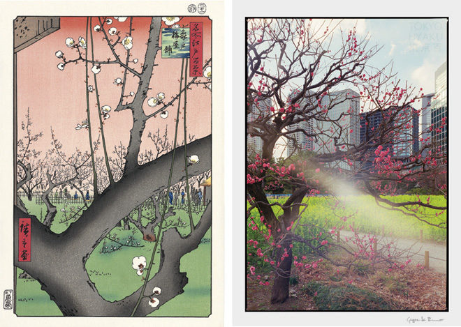 歌川広重「名所江戸百景 亀戸梅屋舗」 アダチ版画 歌川広重