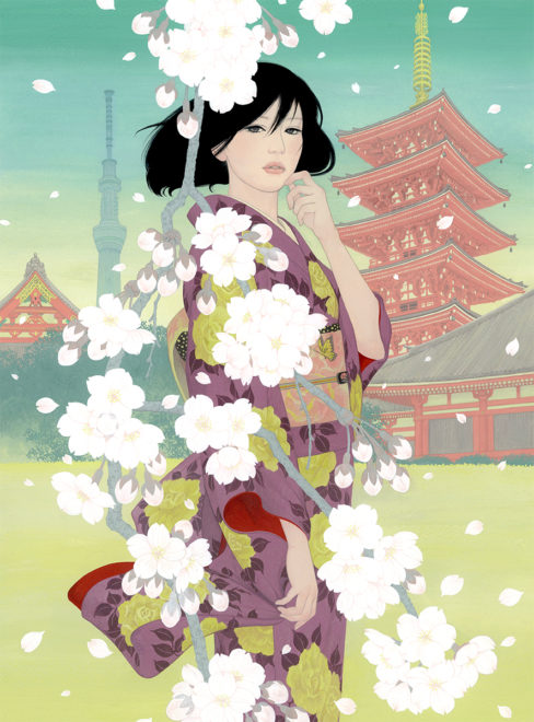 加藤邦元、【花宵の森】、希少な額装用画集より、美品、新品額装付 Yahoo!オークション - 加藤邦元 【花宵の森】 希少な額装用画集