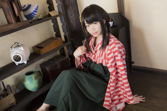 未使用】ハイカラさんルームウェア ゆる袴 紫×緋 大正ロマン