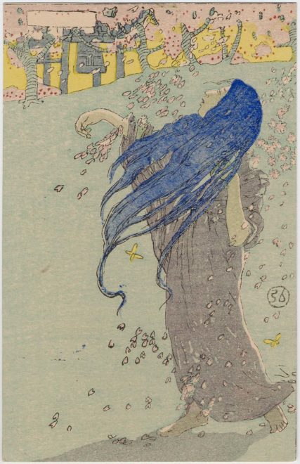 中沢弘光、踊りの前、希少画集より、新品額装付 明治時代の画家「中澤弘光」によるアールヌーヴォーを感じる魅力