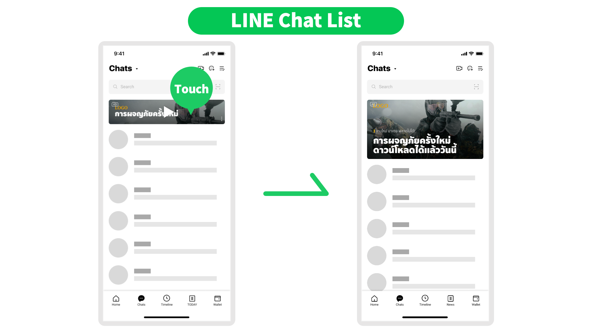 LINE Chat list